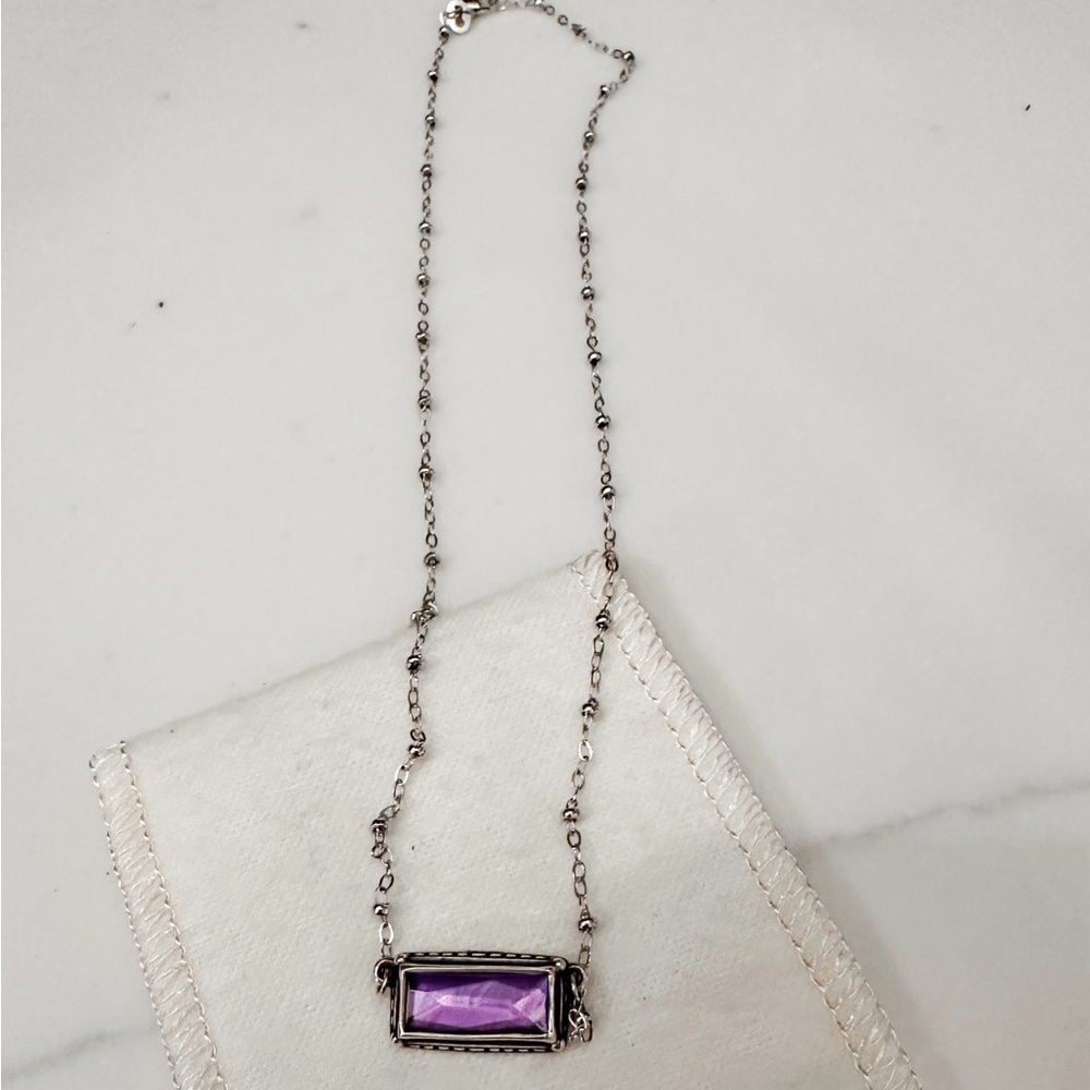 * RETIRED * JAMES AVERY Palais Violet Doublet Layered Gemstone Necklace.